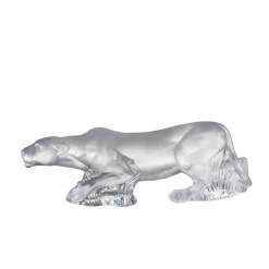 Vessière Cristaux Sculptures Et Figurines|Animaux Cristal|Sculpture lionne Timbavati Lalique