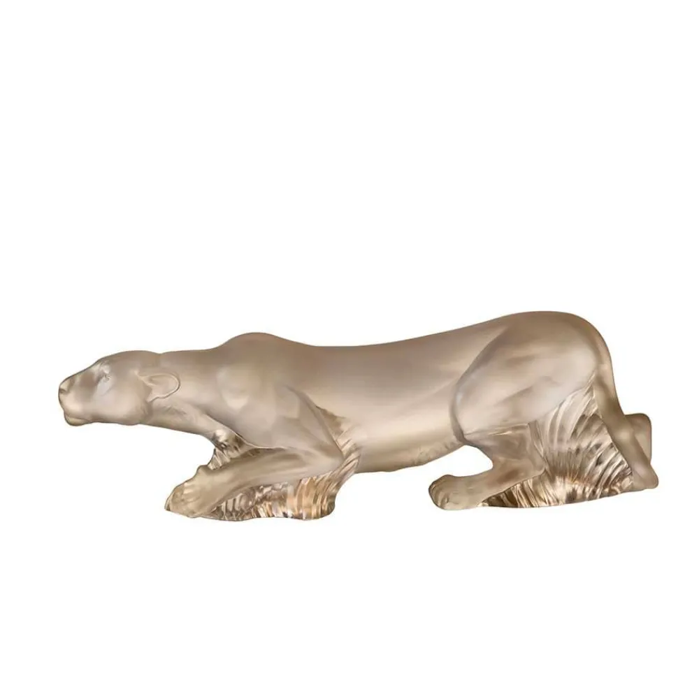 Vessière Cristaux Sculptures Et Figurines|Animaux Cristal|Sculpture lionne Timbavati Lalique