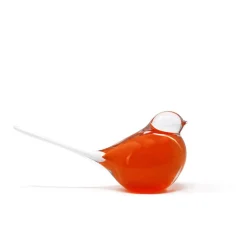 Vessière Cristaux Animaux Cristal|Bestiaire|Sculpture oiseau cristal orange