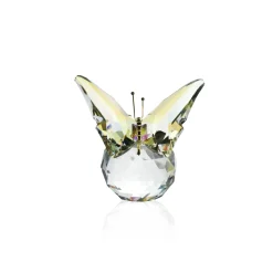 Vessière Cristaux Bestiaire|Animaux Cristal|Sculpture Papillon porte-bonheur cristal