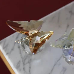 Vessière Cristaux Bestiaire|Animaux Cristal|Sculpture Papillon porte-bonheur cristal