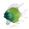 Vessière Cristaux Animaux Cristal|Bestiaire|Sculpture poisson Néréide jaune & turquoise