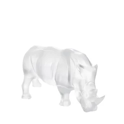 Vessière Cristaux Sculptures Et Figurines|Bestiaire|Sculpture rhinocéros lalique