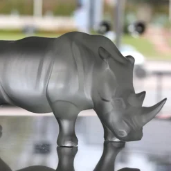 Vessière Cristaux Sculptures Et Figurines|Bestiaire|Sculpture rhinocéros lalique