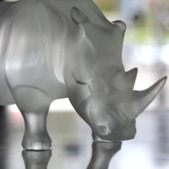 Vessière Cristaux Sculptures Et Figurines|Bestiaire|Sculpture rhinocéros lalique