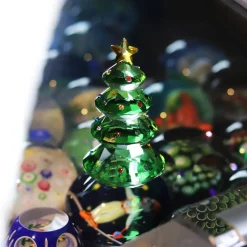 Vessière Cristaux Décoration|Sculpture Sapin de Noël cristal vert édition 2025