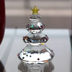 Vessière Cristaux Décoration|Sculpture Sapin de Noël cristal incolore édition 2025