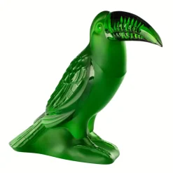 Vessière Cristaux Bestiaire|Sculptures Et Figurines|Sculpture Toucan vert Lalique
