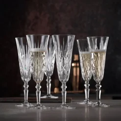 Vessière Cristaux Art De La Table|Verre À Pied|Set 6 Flûtes champagne cristal palais