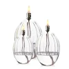 Vessière Cristaux Lampes Cristal|Coupes, Coupelles Et Photophores|Set 3 lampes à huile élégance ovale