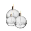 Vessière Cristaux Lampes Cristal|Coupes, Coupelles Et Photophores|Set 3 lampes à huile martelé (pm – mm – gm) + paraffine x2