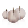 Vessière Cristaux Coupes, Coupelles Et Photophores|Lampes Cristal|Set 3 lampes à huile sphère couleur champagne