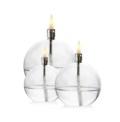 Vessière Cristaux Photophores, Bougeoirs Cristal|Coupes, Coupelles Et Photophores|Set 3 lampes à huile sphère (pm – mm – gm)