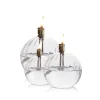 Vessière Cristaux Coupes, Coupelles Et Photophores|Lampes Cristal|Set 3 lampes huile élégance (pm – mm – gm) + paraffine x2