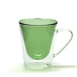 Vessière Cristaux Verre En Cristal Taillé|Art De La Table|Set 2 Mugs en cristal double paroi