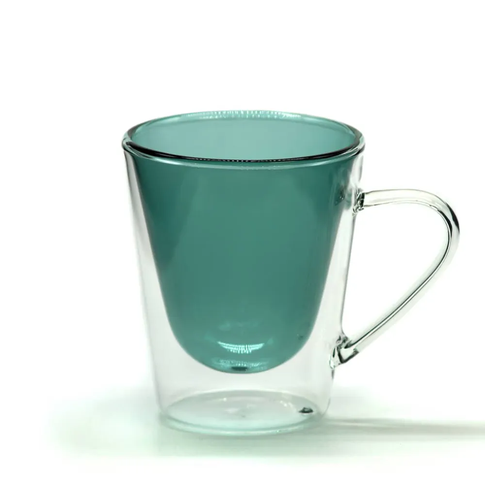 Vessière Cristaux Verre En Cristal Taillé|Art De La Table|Set 2 Mugs en cristal double paroi