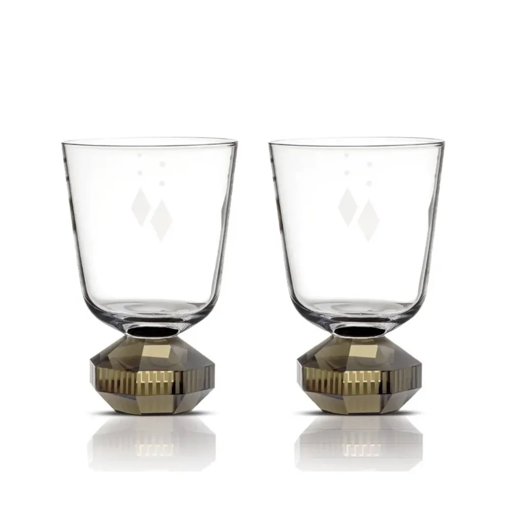 Vessière Cristaux Verre À Pied|Coffrets Verres Cristal|Set 2 verre Chelsea clair gris Reflections Copenhagen