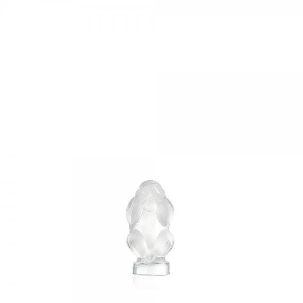 Vessière Cristaux Bestiaire|Figurines Miniature Cristal|Singe aveugle lalique