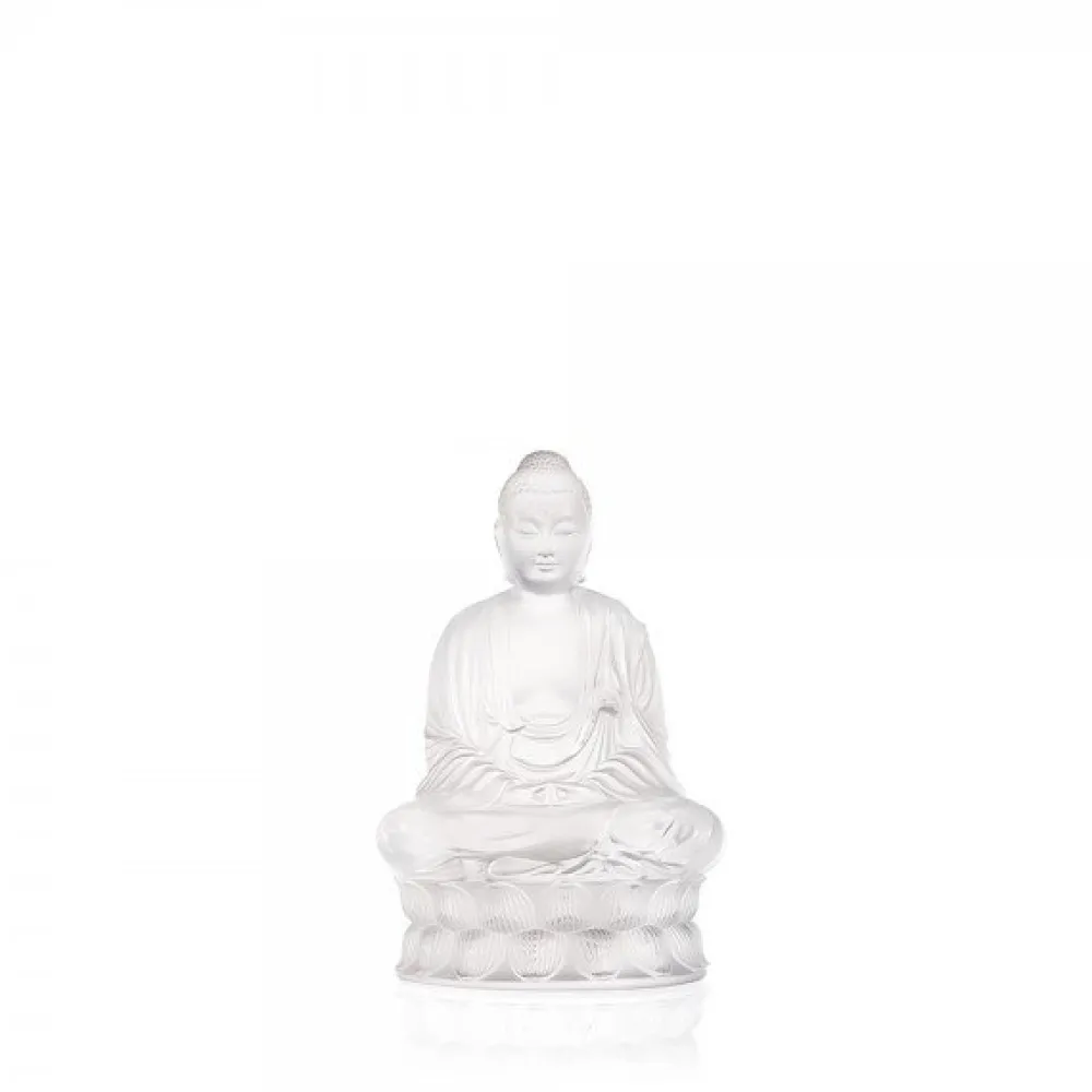 Vessière Cristaux Symboles Religieux Cristal|Sculptures Cristal|Statuette petit bouddha cristal lalique