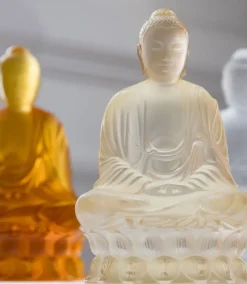 Vessière Cristaux Sculptures Et Figurines|Symboles Religieux Cristal|Statuette petit bouddha lalique