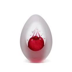 Vessière Cristaux Sulfures Cristal|Sulfures, Presse-Papiers|Sulfure oeuf bulle cristal dépoli rouge