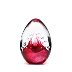 Vessière Cristaux Sulfures, Presse-Papiers|Décoration|Sulfure oeuf bulle cristal rouge