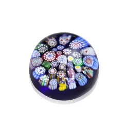 Vessière Cristaux Décoration|Sulfures, Presse-Papiers|Sulfure presse-papier cristal millefiori