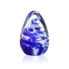 Vessière Cristaux Décoration|Sulfures, Presse-Papiers Cristal|Sulfure œuf cristal bleu de Lorraine