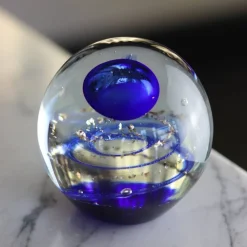 Vessière Cristaux Sulfures Cristal|Sulfures, Presse-Papiers Cristal|Sulfure voie lactée bleu