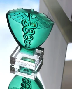 Vessière Cristaux Editions D’Art|Sculptures Cristal|Symbole caducee daum