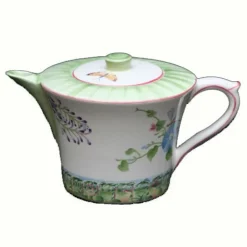 Vessière Cristaux Lunéville|Théière vent de fleurs lunéville
