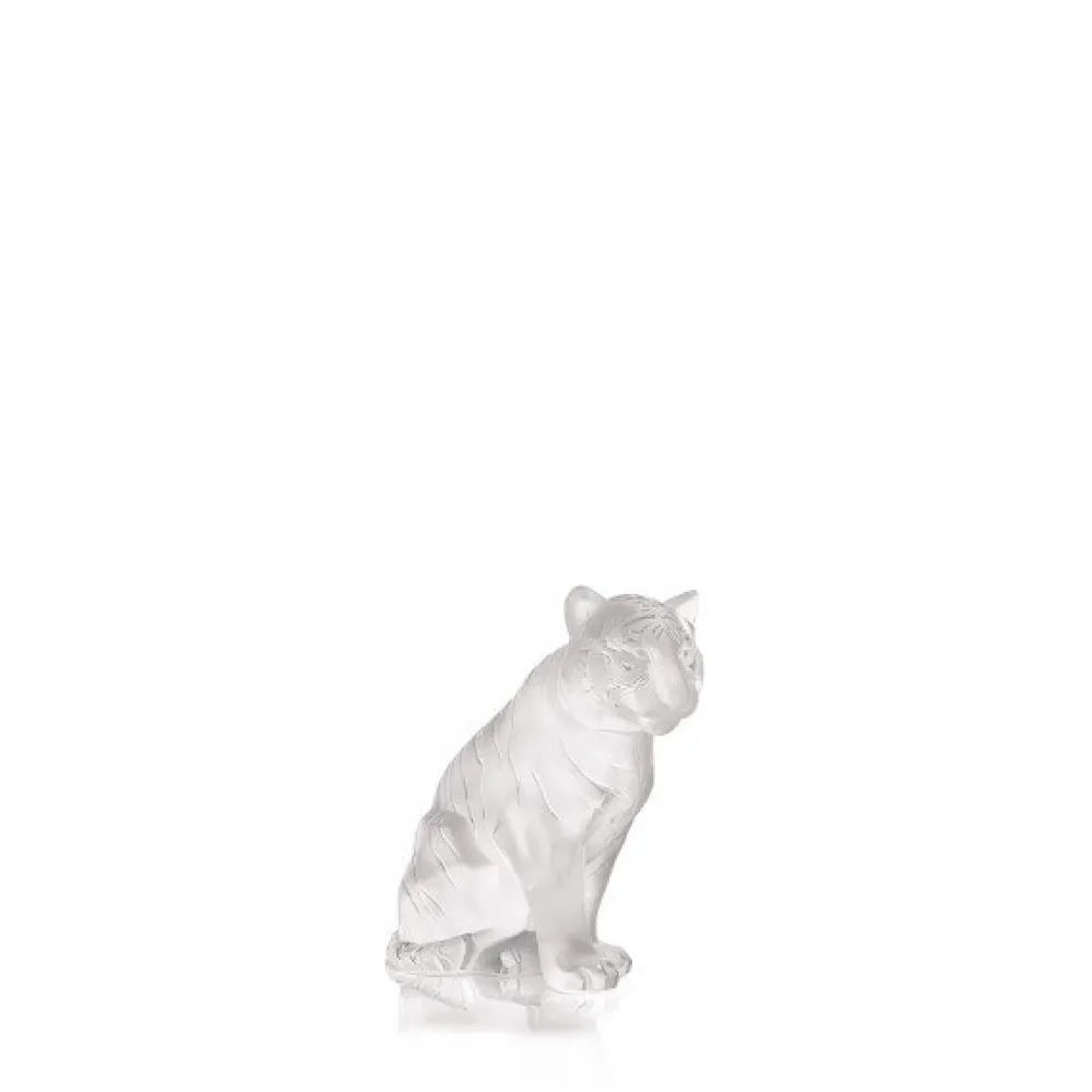 Vessière Cristaux Bestiaire|Sculptures Et Figurines|Tigre assis cristal lalique