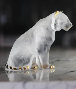 Vessière Cristaux Bestiaire|Sculptures Et Figurines|Tigre assis cristal lalique