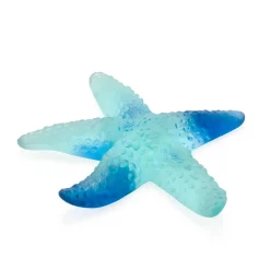 Vessière Cristaux Bestiaire|Sculptures Cristal|Étoile de mer bleue daum