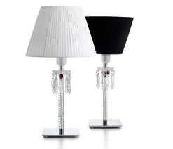 Vessière Cristaux Luminaires|Lampes Cristal|Torch lampe abat-jour blanc baccarat