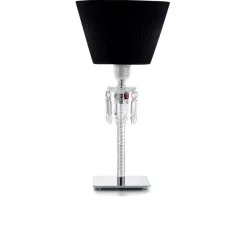 Vessière Cristaux Luminaires|Lampes Cristal|Torch lampe abat-jour noir baccarat