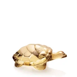 Vessière Cristaux Animaux Cristal|Sculptures Et Figurines|Tortue Caroline lustré or Lalique