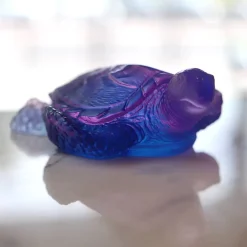 Vessière Cristaux Bestiaire|Animaux Cristal|Tortue de mer corail mm daum