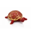 Vessière Cristaux Animaux Cristal|Faïence De Longwy|Tortue grand modèle rouge & or Émaux de Longwy