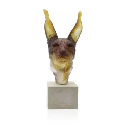 Vessière Cristaux Editions D’Art|Bestiaire|Tête de caracal Daum par Isabelle Carabantes