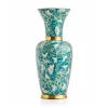 Vessière Cristaux Éditions D’Art Cristal|Vases & Boules|Vase à Col PM héritage Vert Émaux de Longwy