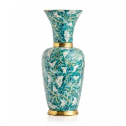 Vessière Cristaux Éditions D’Art Cristal|Vases & Boules|Vase à Col PM héritage Vert Émaux de Longwy