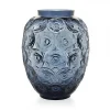 Vessière Cristaux Vases|Vases Cristal Couleur|Vase anémones gm bleu lalique