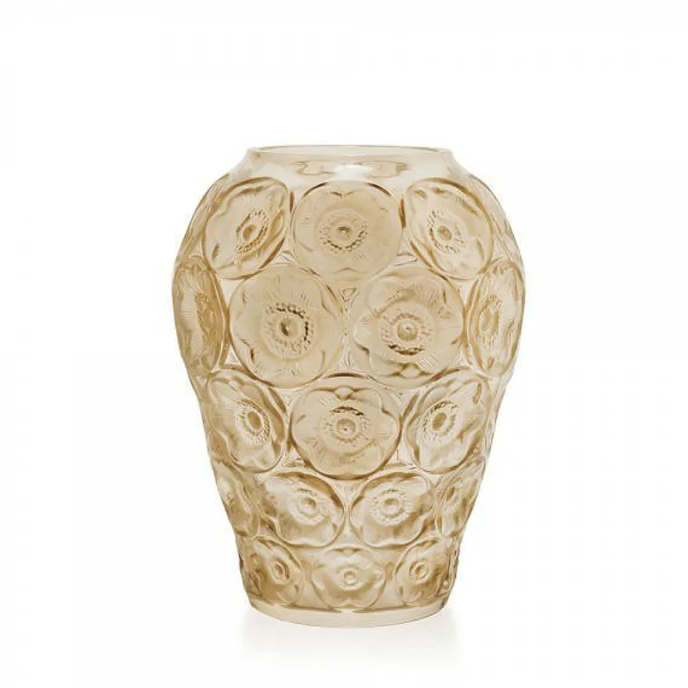 Vessière Cristaux Vases|Vases Cristal Couleur|Vase anémones mm lustré or lalique