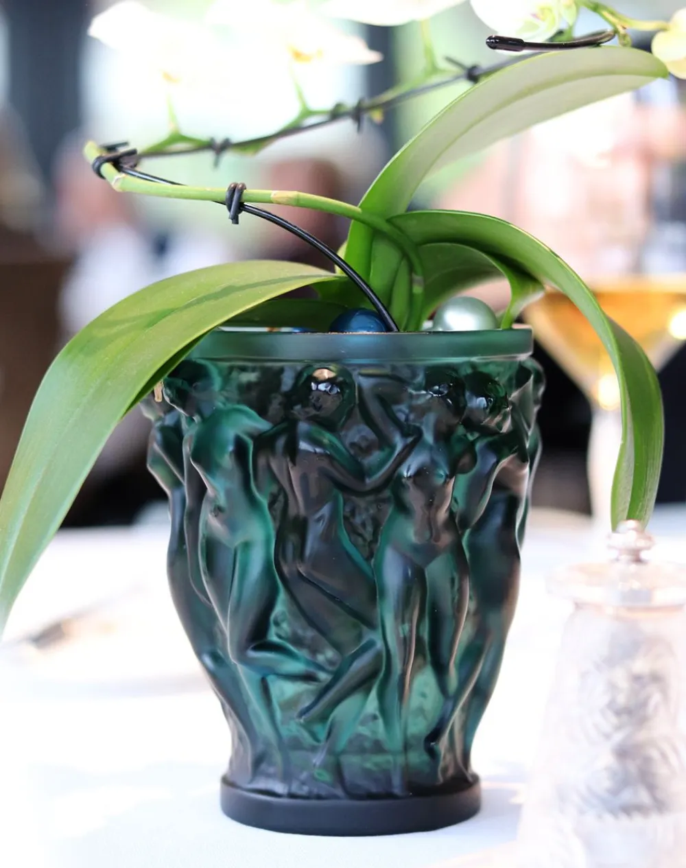 Vessière Cristaux Vases|Vase bacchantes pm vert lalique