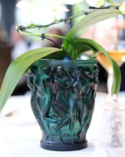 Vessière Cristaux Vases Cristal Couleur|Éditions D’Art Cristal|Vase bacchantes vert lalique