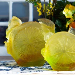 Vessière Cristaux Vases|Vases Cristal Couleur|Vase Citrus grand modèle Daum