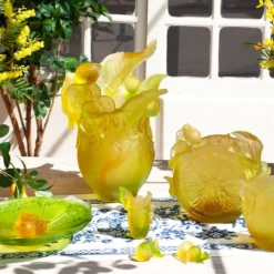 Vessière Cristaux Vases|Vases Cristal Couleur|Vase Citrus moyen modèle Daum
