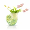 Vessière Cristaux Vases|Vases Cristal Couleur|Vase coquillage cristal vert anis
