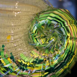 Vessière Cristaux Vases|Vases Cristal Couleur|Vase coquillage cristal vert anis